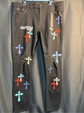 Rockstar Original Brody Patchwork Cross Men’s Jeans